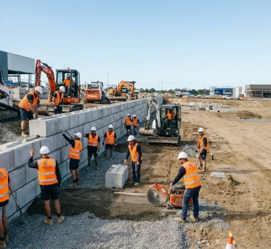 Retaining Wall Contractors Brisbane - Commercial 1